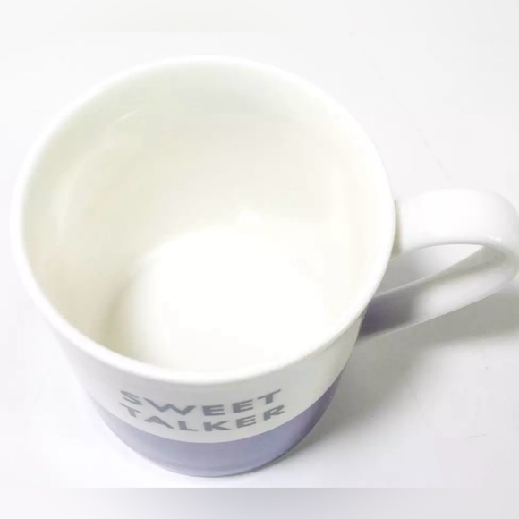 Kate Spade x Lenox Sweet Talker Mug NWOT purple white black - Picture 6 of 7